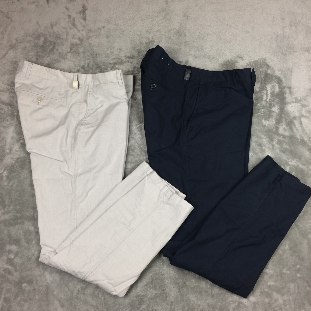 Lot of Two Brax Felix Pants‎ Mens 34x32 Blue Beige